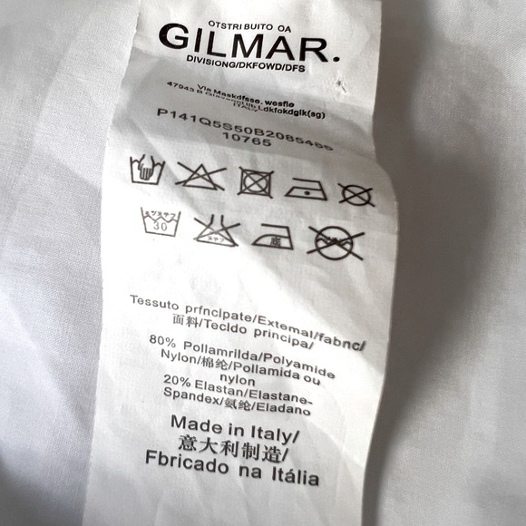 Gilmar Lady White Shirt with Finger Embroidery collar. Size (S) - Picture 5 of 5